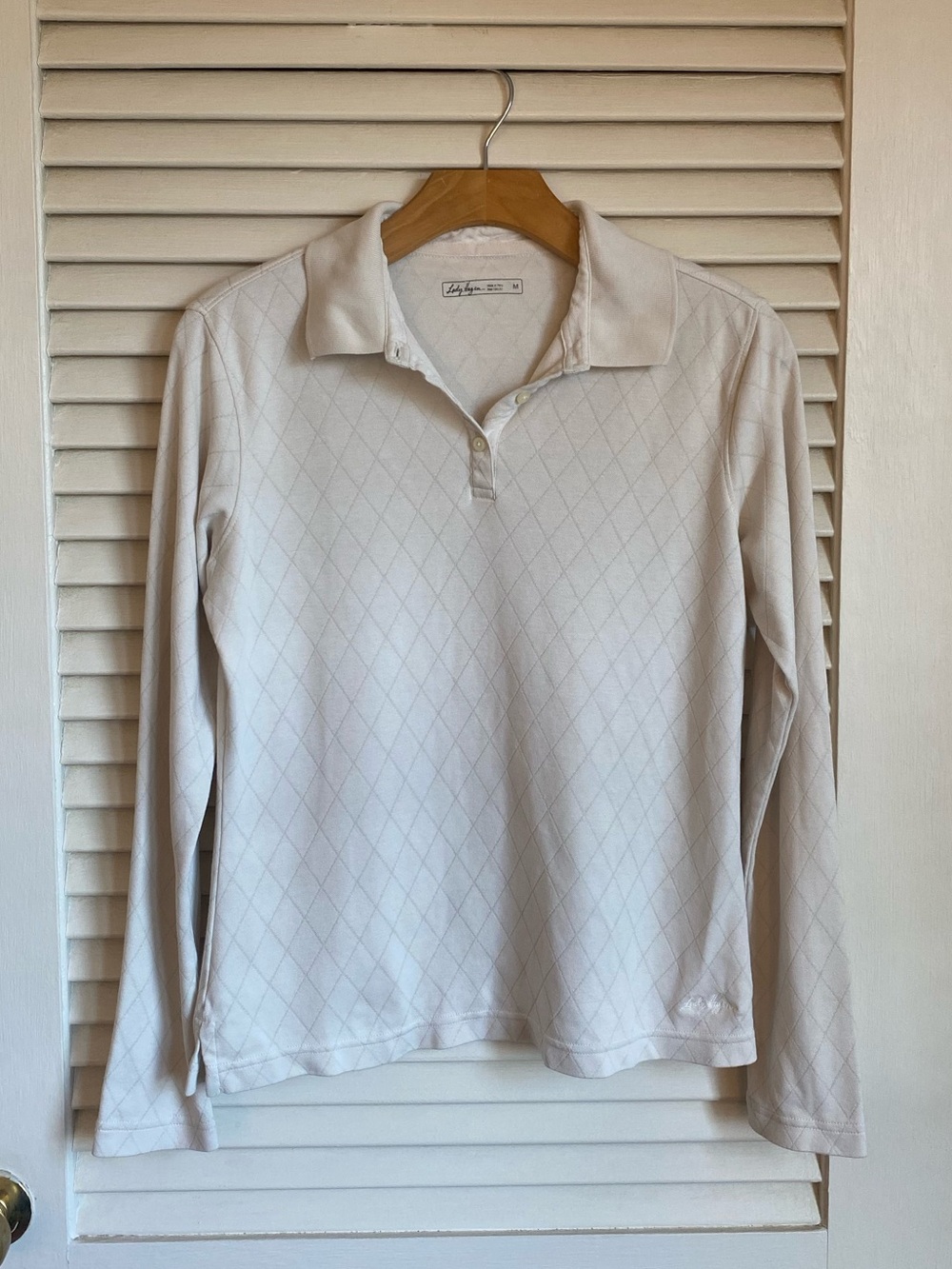 Lady Hagen Cream Lightweight Long-sleeve Golf Shirt